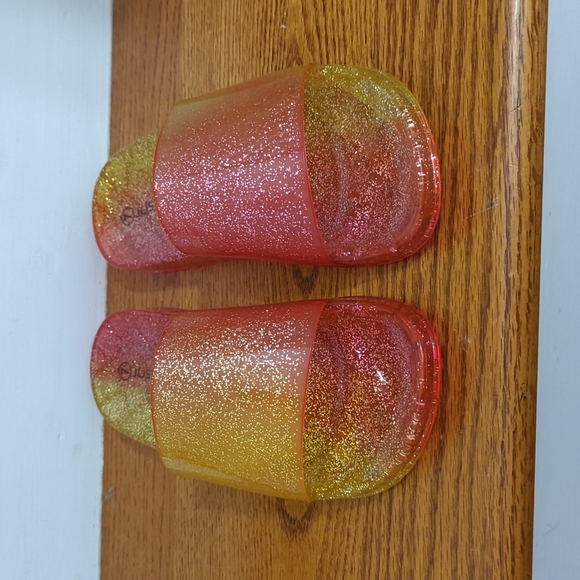 Just Be women's sandals red and yellow sparkles size 7 - Picture 5 of 6